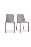 Hospitality furniture - Gray Fabric Dining Chairs (2) - www.oroatrade.com