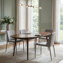 Hospitality furniture - Gray Fabric Dining Chairs (2) - www.oroatrade.com