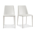 Minimalist Vegan Leather Dining Chairs (2) | Novi Living Nora | Oroa.com