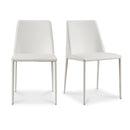 Minimalist Vegan Leather Dining Chairs (2) | Novi Living Nora | Oroa.com