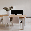 Minimalist Vegan Leather Dining Chairs (2) | Novi Living Nora | Oroa.com