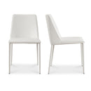 Minimalist Vegan Leather Dining Chairs (2) | Novi Living Nora | Oroa.com