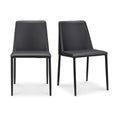 Minimalist Vegan Leather Dining Chairs (2) | Novi Living Nora | Oroa.com