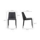 Minimalist Vegan Leather Dining Chairs (2) | Novi Living Nora | Oroa.com