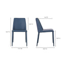 Minimalist Vegan Leather Dining Chairs (2) | Novi Living Nora | Oroa.com