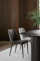 Black Vegan Leather Dining Chairs (2) | Novi Living Lula | Oroa.com