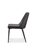 Black Vegan Leather Dining Chairs (2) | Novi Living Lula | Oroa.com