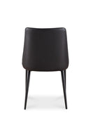 Black Vegan Leather Dining Chairs (2) | Novi Living Lula | Oroa.com