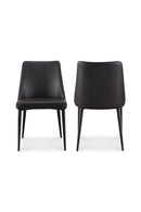 Black Vegan Leather Dining Chairs (2) | Novi Living Lula | Oroa.com
