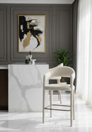 Open Barrel-Back Bar Stool | Novi Living Martens | Oroa.com