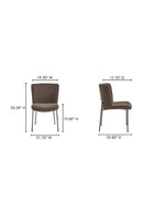 Hospitality furniture - Blackened Bronze Frame Dining Chairs (2) - www.oroatrade.com
