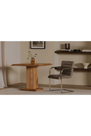 Cantilevered Brown Leather Dining Chairs (2) | Novi Living Pedro | Oroatrade.com