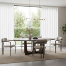Hospitality furniture - Brown Fabric Dining Chair - www.oroatrade.com
