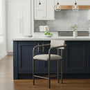 Brown Fabric Counter Stool | Novi Living Cassidy