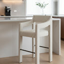 Upholstered Sloped-Arm Counter Stool | Novi Living Elise
