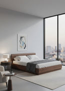 Hospitality furniture - Walnut Veneer Bed - www.oroatrade.com