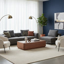 2-Drawer Wooden Coffee Table | Novi Living Round Off | Oroa.com