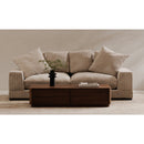 2-Drawer Wooden Coffee Table | Novi Living Round Off | Oroa.com