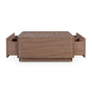 2-Drawer Wooden Coffee Table | Novi Living Round Off | Oroa.com