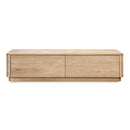 2-Drawer Wooden Coffee Table | Novi Living Round Off | Oroa.com