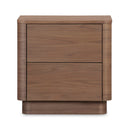 2-Drawer Wooden Tall Nightstand | Novi Living Round Off | Oroa.com
