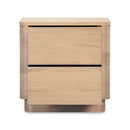 2-Drawer Wooden Tall Nightstand | Novi Living Round Off | Oroa.com