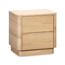 2-Drawer Wooden Tall Nightstand | Novi Living Round Off | Oroa.com