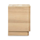2-Drawer Wooden Tall Nightstand | Novi Living Round Off | Oroa.com