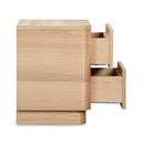 2-Drawer Wooden Tall Nightstand | Novi Living Round Off | Oroa.com