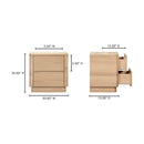 2-Drawer Wooden Tall Nightstand | Novi Living Round Off | Oroa.com