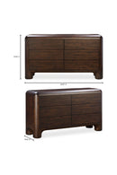Contract furniture - Brown Acacia 6-Drawer Dresser - www.oroatrade.com