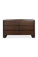 Contract furniture - Brown Acacia 6-Drawer Dresser - www.oroatrade.com