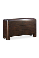 Contract furniture - Brown Acacia 6-Drawer Dresser - www.oroatrade.com