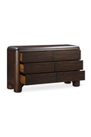 Contract furniture - Brown Acacia 6-Drawer Dresser - www.oroatrade.com