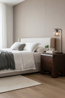 Contract furniture - Brown Acacia 2-Drawer Nightstand - www.oroatrade.com