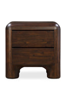 Contract furniture - Brown Acacia 2-Drawer Nightstand - www.oroatrade.com