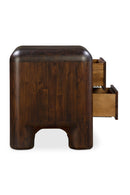 Contract furniture - Brown Acacia 2-Drawer Nightstand - www.oroatrade.com