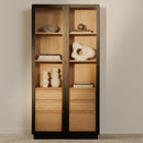 Black Solid Ash Tall Cabinet | Novi Living Charlotte