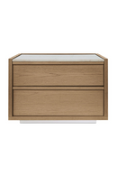 2-Drawer Solid Oak Nightstand | Novi Living Ashcroft | Oroatrade.com