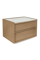 2-Drawer Solid Oak Nightstand | Novi Living Ashcroft | Oroa.com