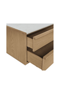 2-Drawer Solid Oak Nightstand | Novi Living Ashcroft | Oroa.com