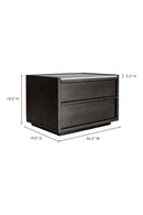 Contract furniture - Acacia Veneer 2-Drawer Nightstand - www.oroatrade.com