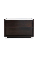 Contract furniture - Acacia Veneer 2-Drawer Nightstand - www.oroatrade.com