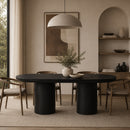 Hospitality furniture - Black Indoor/Outdoor Oval Dining Table - www.oroatrade.com