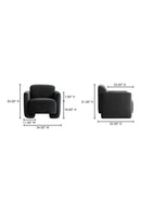 Hospitality furniture - Gray Upholstered Accent Chair - www.oroatrade.com