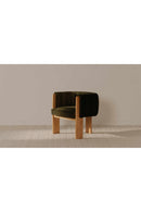 Hospitality furniture - Green Curved Accent Chair - www.oroatrade.com