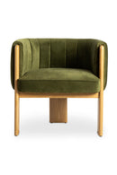 Hospitality furniture - Green Curved Accent Chair - www.oroatrade.com
