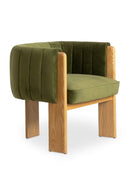 Hospitality furniture - Green Curved Accent Chair - www.oroatrade.com