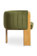 Hospitality furniture - Green Curved Accent Chair - www.oroatrade.com