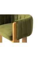 Hospitality furniture - Green Curved Accent Chair - www.oroatrade.com
